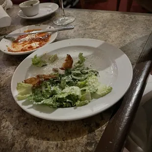 Ceasar salad, frito misto and crème brûlée. Spouse started eating so fast I could get pictures until each is half eaten!