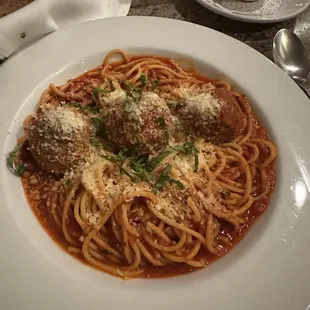 Spaghetti with meatballs