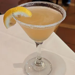 Pear sidecar cocktail