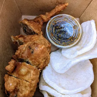 Angel wing- $9 for 1 stuffed chicken leg