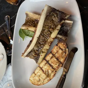 Bone marrow with grilled ciabatta