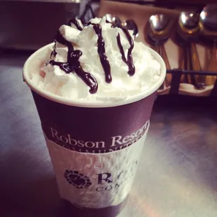 Mocha Latte with whipped cream