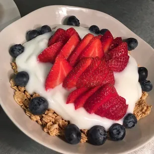 Yogurt parfait in a bowl
