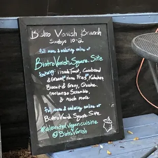 Sunday Brunch Menu 11/25/22