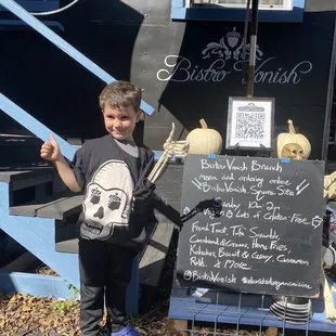 Our son gave Halloween brunch at Bostro Vonish two thumbs up!
