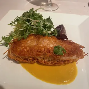Potato crusted salmon