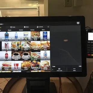 a pos terminal on a table