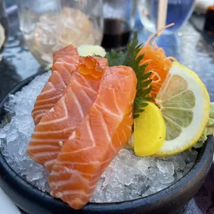 Salmon sashimi