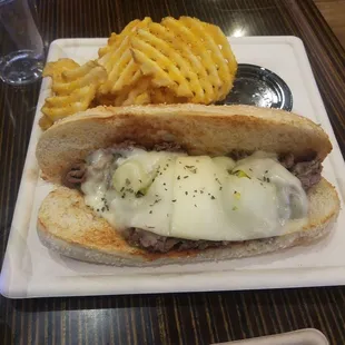 "Italian dip" with waffle fries ($11)