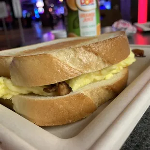 Grilled breakfast sandwich