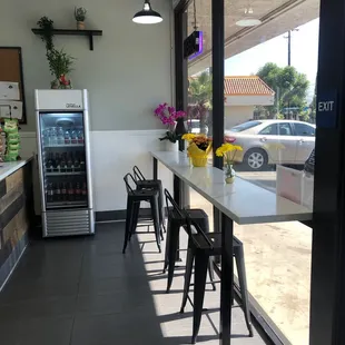 Window seating inside