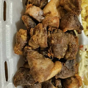 Griot: Haitian braised fried pork, highly recommended