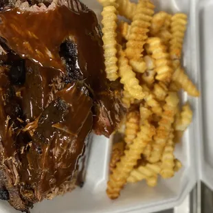 Brisket dinner w/ double FF