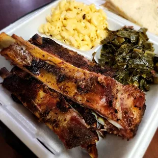Plate from Bite Down BBQ food truck, Archer &amp; 34th. Look at those ribs. You know there's good smoke flavor. I enjoyed &amp; will be back