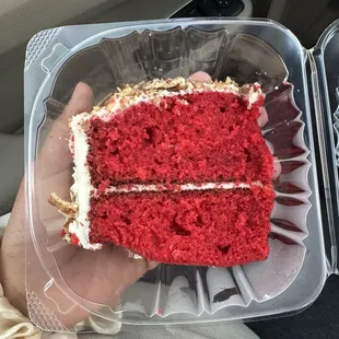 Red velvet cake slice