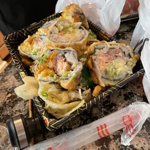 C16. Magic Roll- sorry we dropped it on our floor and got it picked up in a few seconds but still tastes and looks delicious.