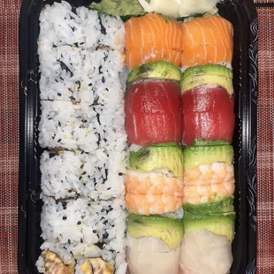C7. Rainbow Roll, S2. Salmon Roll (delivery)