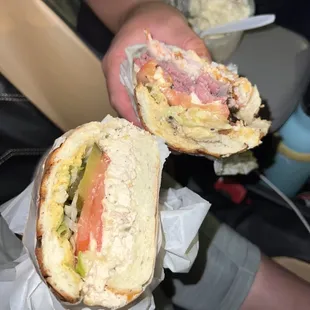 Caribbean (tuna) and the Kitchen Sink Sandwich
