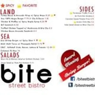 bite street bistro menu