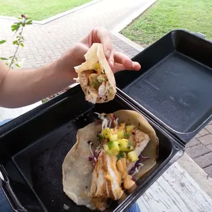 Mahi mahi pineapple tacos