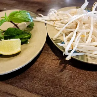 Pho toppings from topping bar. All very fresh.