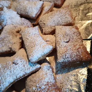 New Orleans Beignets with powdered sugar