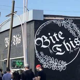 Outside of Bite This building.