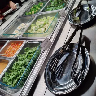 Less than half the variety of salads on the bar.