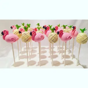 Flamingo and Pinapple Cake Pops for a Flirty Thirty