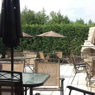 Back patio seating