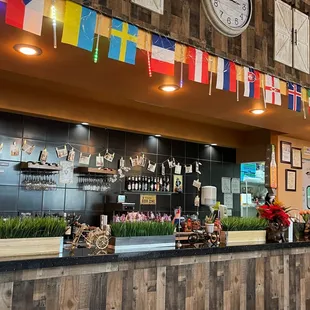 Attractive bar area.