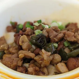 Spicy chicken noodles, lots of protein and delicious spices