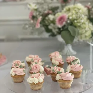 cupcakes with pink frosting