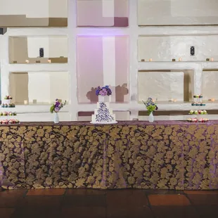 Cupcakes from BiteSize Baking + cake from SusieCakes at our wedding. Photo by Evan Chung Photography.