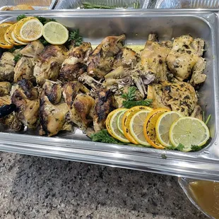 Citrus grilled Cornish hen