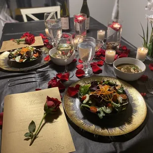 Private romantic dinner for 2