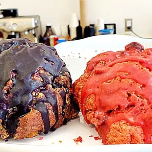 Ube and Red Velvet scones at Bits and Bites