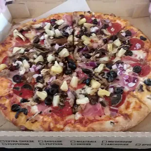 a pizza in a box