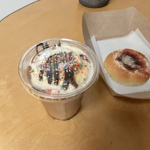 Cold Brew Float &amp; mixed berry kolache