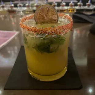 Substituted the blanco tequila for mezcal to make it smokeyyyyy