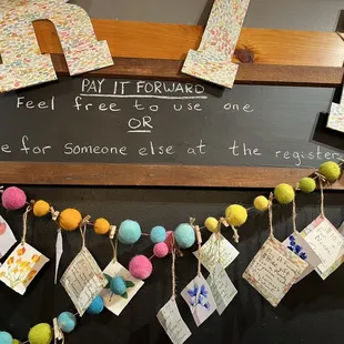 Pay it forward wall