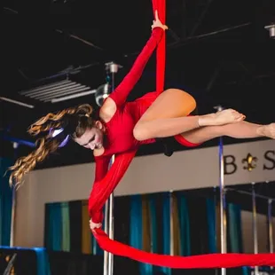My princess swinging from the rafters.