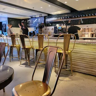 the interior of a coffee shop