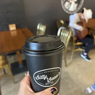 Lavender black tea with oat milk