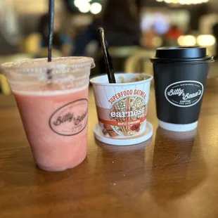 two drinks on a table