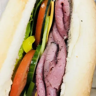 Fully loaded sandwiches. Love those fresh meat and veggies