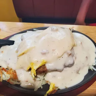 Country fried steak skillet