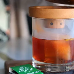 campfire smoked old fashioned