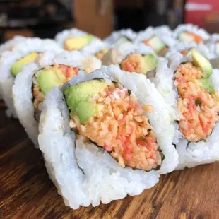 Spicy Cal-town and Veggie Rolls.