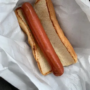 Plain hot dog